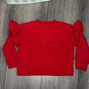 GAP Factory Kids Red Ruffle Sweater